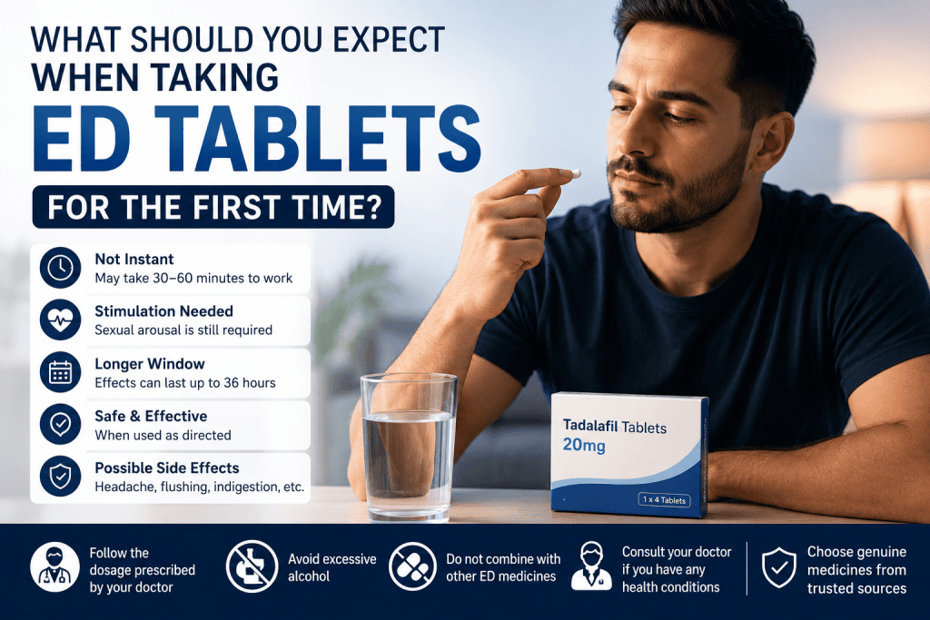 What to expect when taking ED tablets for the first time